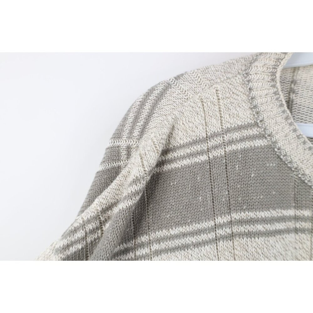 Vtg 90s Streetwear Mens XL Striped Color Block Ribbed Knit Crewneck Sweater USA - Picture 6 of 11